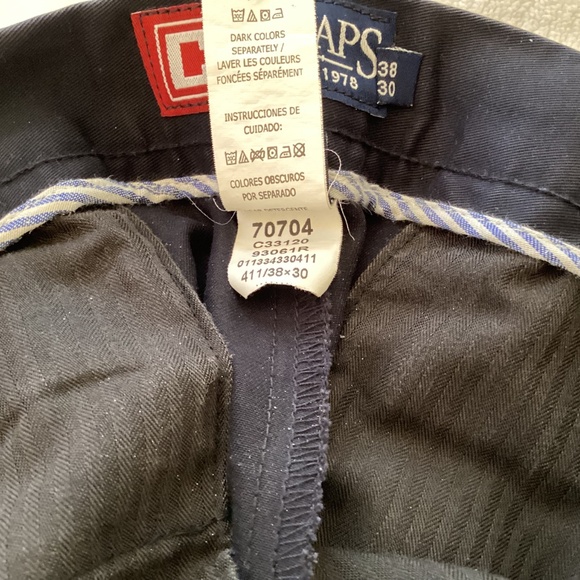 Chaps Navy Men’s pants slacks trouser 38x30 - Picture 5 of 5